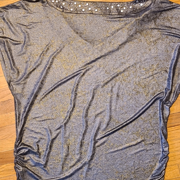 Rock & Republic Gold and Black Embellished Blouse - Picture 6 of 7